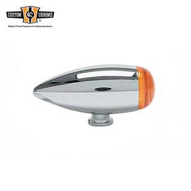 688116 Custom Chrome Turn Signal Led Mini Smooth Light With Amber Lens Fit For Harley