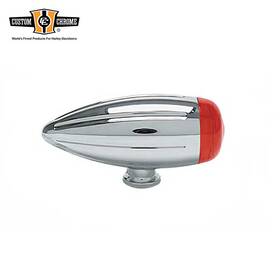 688117 Custom Chrome Turn Signals Led Mini Smooth Bullet Light Marker Red Lens Fits For Harley