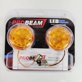 2020-1676 Custom Dynamics Probeam Led Amber Turn Signal Inserts Bullet Harley