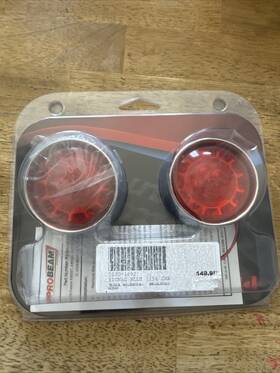 2020-1692 Custom Dynamics Probeam Led Chrome/red Rear Turn Signal Bullet Style Harley
