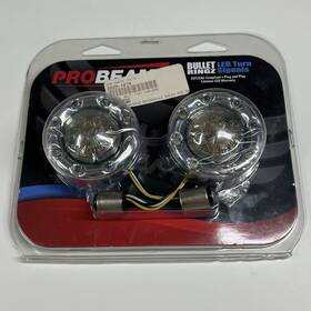 2020-1874 Custom Dynamics Smoked Chrome Bullet Ringz Probeam Led Turn Signals For Harley