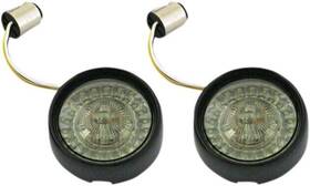 Pb-bb-aw-1157bs Custom Dynamics Probeam Bullet Bezel Turn Signal Inserts Front 1157 Black/smoke