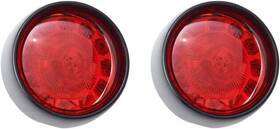 Pb-bb-r-1156br Custom Dynamics Probeam Bullet Bezel Turn Signal Inserts Rear 1156 Black/red