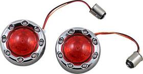 Pb-br-rr-57-cr Custom Dynamics Probeam Bullet Ringz Rear Turn Signals Chrome Amber/red