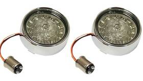 Pbbb-rr-1157cs Custom Dynamics Probeam Red Ring Rear Turn Signals Chrome Red/smk