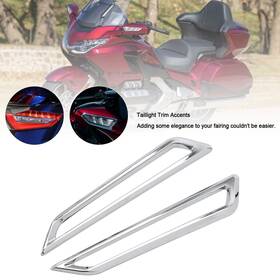 Ts-189-chrome Darupsun Chrome Side Tail Light Trim Cover For Honda Goldwing Gl1800 Tour Airbag 2018-21