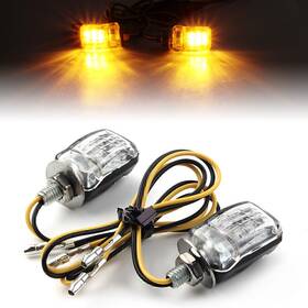 Dictorcoltd 310002182612 Black Universal Led Motorcycle Turn Signal Indicator Light Warning Blinker Lamp