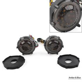 Dictorcoltd 550748602733 2x Drl Led Flashers Motor Turn Signal Warning Lights Rotating Flowing Universal