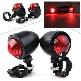 Dictorcoltd 550748691454 Black 12v Motorcycle Turn Signals Blinker Indicator Light Red Lamp Universal