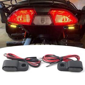 Hukyu-48yf722-1 Dictorcoltd 2x New Mini Motorcycle Led Turn Signals Blinker Light Indicator Amber Lamp Black