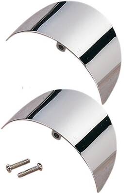 114663 Drag Specialties Ds Turn Signal Visors Chrome #114663 Harley Davidson