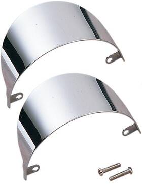 139637 Drag Specialties Ds Turn Signal Visors Front Chrome Harley Davidson #139637
