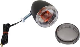 14376158 Drag Specialties Ds Universal Rear Turn Signals 1156 5/6 Inch Hollow Bolt Matte Black Clear/amber
