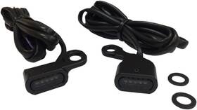 187084 Drag Specialties Ds Led Handlebar Marker Lights Black Smoke Lens Harley Softail/dyna/sportster
