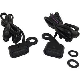 187088 Drag Specialties Ds Led Handlebar Marker Lights Black Smoke Lens Harley-davidson Xl 04-22