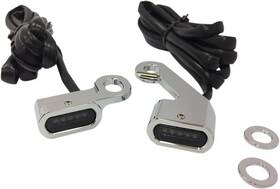 187090 Drag Specialties Ds Led Handlebar Marker Lights Chrome Smoke Lens Harley With Mechanical Clutch