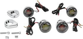 2020-0275 Drag Specialties Turn Signal Kit - Red/smoke