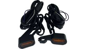 2040-3056 Drag Specialties Led Handlebar Marker Light - Black With Amber Lens