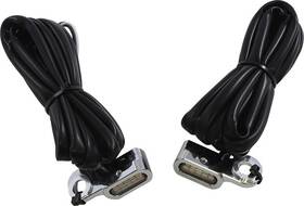 232949 Drag Specialties Handlebar Marker Lights Chrome Clear #232949