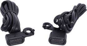 232955 Drag Specialties Handlebar Marker Lights Matte Black Smoke #232955