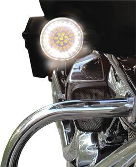 Ds-300-aw-1157 Drag Specialties Bullet-style Dual Front Turn Signal Insert White Amber