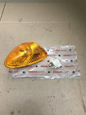 53040021a Ducati 53040021 Left Front Turn Signal Lense With Bulb Brand New Oem