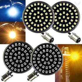 8748ts-1156a-g2b-4 Eagle Lights Midnight Edition Front And Rear Led Turn Signal Kit Harley 1157/1156