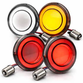 8748ts-hz-4-1156r Eagle Lights Halos 2 Inch Led Turn Signals Front/rear For Harley-davidson 1157/1156