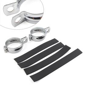 Earthoee 510001377846 42mm-51mm Front Fork Mount Bracket Turn Signal Light Clamp Holder Chrome Us