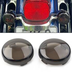 Earthoee 550728166736 2 Inch Turn Signal Lens Light Cover Guard Smoke For Harley Touring Softail Dyna 2pcs
