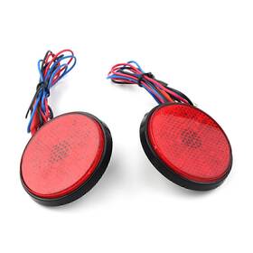 Efmotorshop 550727162111 24 Led Motor Round Red Reflector Light Tail Brake Turn Signal Lamp Abs Us