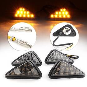 Efmotorshop 550734597692 Clear Motorcycle Led Turn Signal Lights Amber Lamp For Kawasaki Ninja Zx6r Zx10r