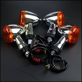 Mas2172unooo14oo Eway 2-1f 4x Motorcycle Turn Signal Indicator Light Blinker Amber For Yamaha Suzuki Honda