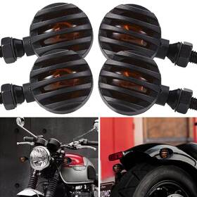 Masunooo7ooo22 Eway 2 4x Motorcycle Turn Signals Light Led Bullet Blinker Amber Indicator Lamp Black