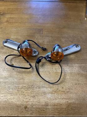 69278-06 Fairing Plus Harley Front Turn Signal Streetglide 1997-2013 Roadking Chrome Oem Pair
