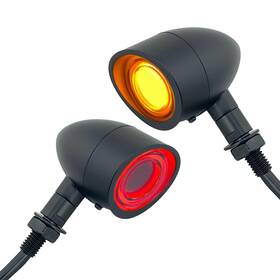 Fatecim Ftc-2035-hei/hui-fba 2x Motorcycle Led Bullet Tail Lights Turn Signals Running 2035-black