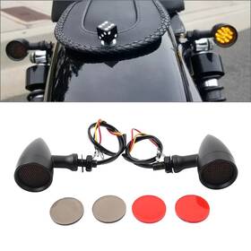 Flashbuyeasy 331234286169 2x Motorcycle Turn Signals Light For Harley Super Glide Fxd Dyna Low Rider Black