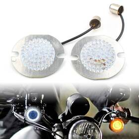 Flashbuyeasyusa 550743464251 Led Turn Signal Light Indicator Inserts Fit Harley Electra/ultra/road Glide 1157