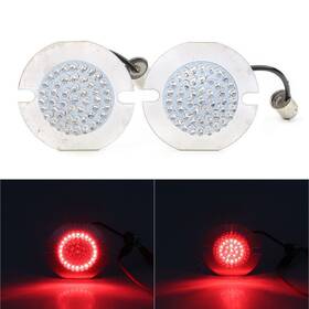 Flashbuyeasyusa 550744476550 1157 Led Turn Signal Red Light Indicator Inserts Lamp For Harley Electra Glide
