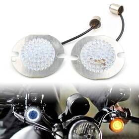 Flashbuyeasyusa 550744487761 Led Turn Signal Light Indicator Inserts Fit Harley Electra/ultra/road Glide 1157