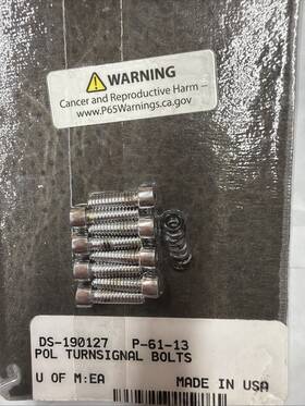 Gardner Westcott Ds-190127 Gardner-westcott P-61-13 Turn Signal Lens Bolt Kit Drag Specialties