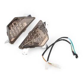 Geminiauto-ususa 550729808291 Turn Signal Amber Lights Indicator Fit Kawasaki Ninja 300r Ex300 2013-2017 Smoke