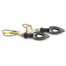 Goodlisting-de 612046367131 Pair Led Turn Signal Lights Indicator Blinker Black Bolt-on Amber Hs