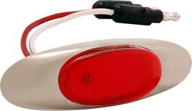 47952 Grote Industries Micronova Led Marker Light Each 3 Inch Oval Chrome Bezel Red
