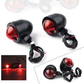 Gzyf 612069816050 12v Turn Signals Blinker Indicator Red Light Lamp Motor Universal Black Pair