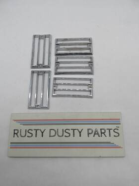 230411 Harley-davidson Lot Of 5 Baron Chrome Plastic Light Grills 3 Inch X 1-5/8