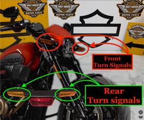 47541 Harley-davidson 19-20 Oem M8 Softail Fxdr Fxdrs Front Or Rear Turn Signals Amber Orange