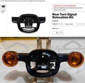67801288 Harley-davidson 46363 Oem 18-24 Fxlr/fxrs Rear Turn Signal Relocation Kit With Lights