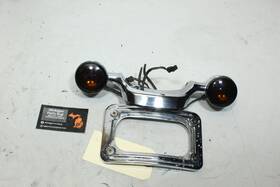 67900008 Harley-davidson 10-23 Touring Bullet Style Rear Turn Signal Lamp Curved Chrome Plate Bkt