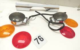 Harley-davidson 68145-99 Genuine 74-22 Touring Chrome Turn Signal Lightbar 13 Inch And Spare Lenses